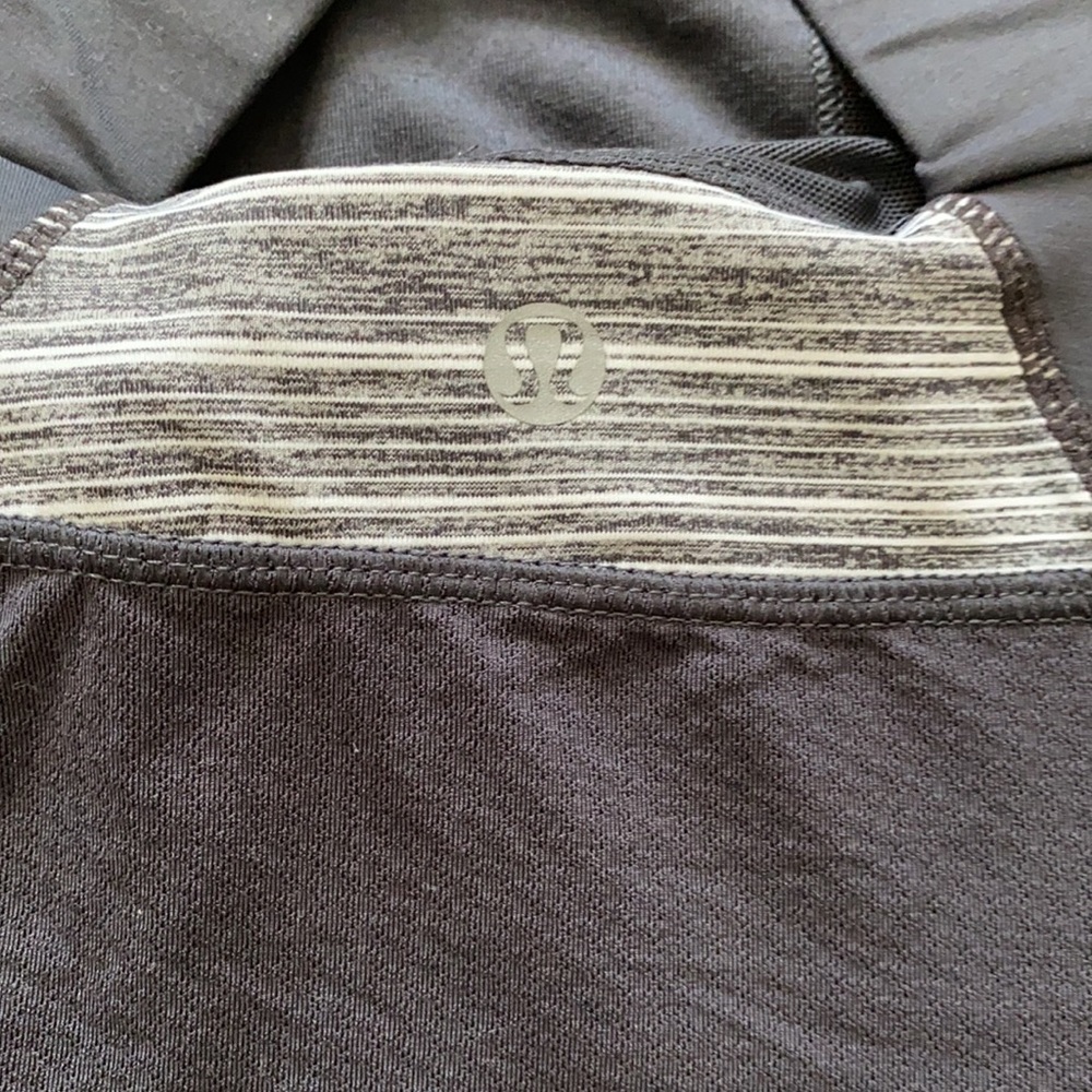 Lululemon workout top - gray and white striped - Picture 3 of 4